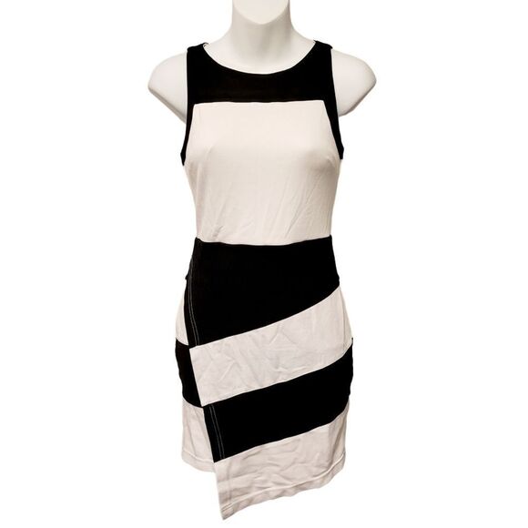 BEBE one piece black & white dress - Picture 1 of 4